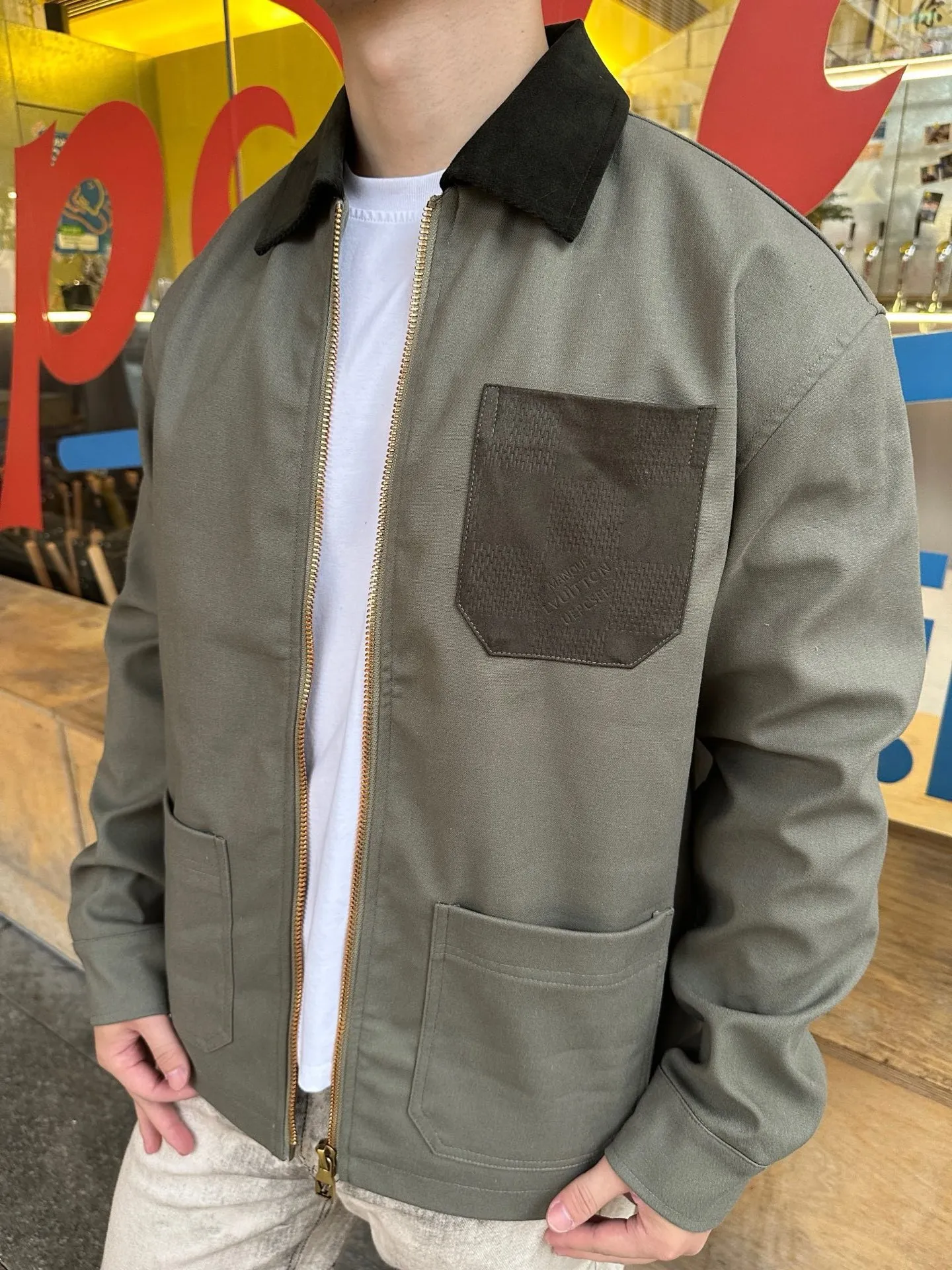 Louis Vuitton/Louis Vuitton checkerboard pocket work jacket